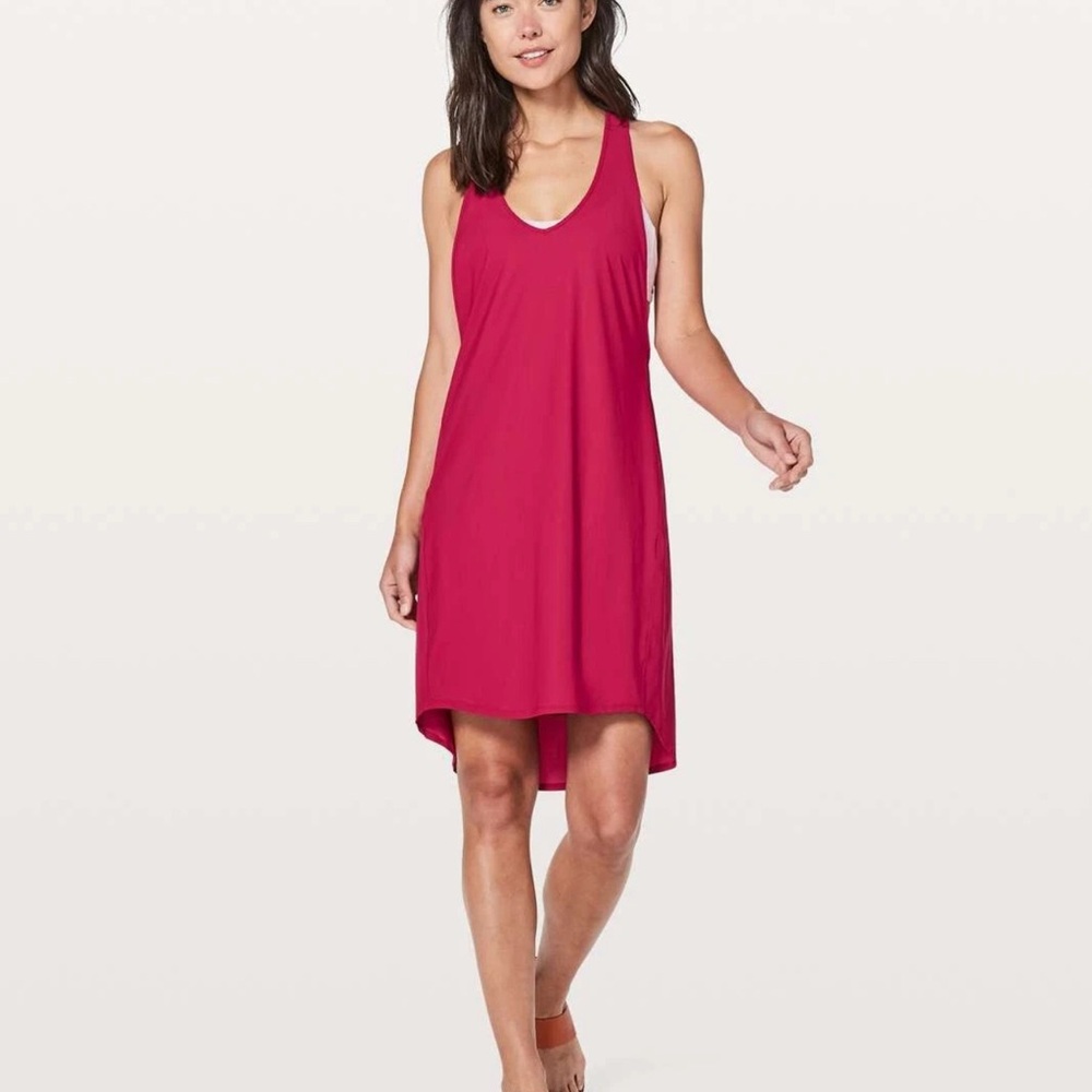 Lululemon Rejuvenate Dress; Ruby Red Casual Wear.